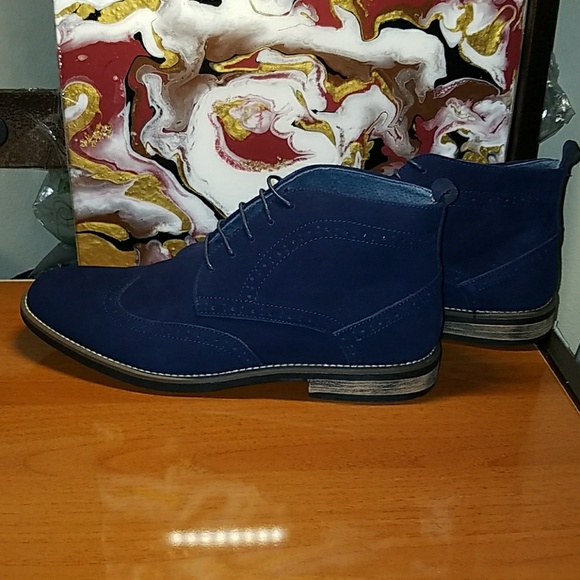 Mens "Ricardo" Suede Leather Lace Up Chukka Boots - Picture 5 of 8